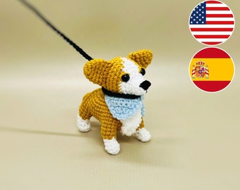 Crochet Corgi Amigurumi Pattern, Small Dog Doll (PDF Pattern)