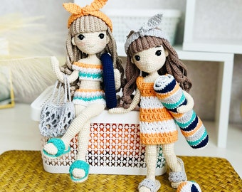 Crochet Doll Pattern: Beach Time Amigurumi (PDF Pattern)