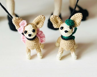 Crochet Chihuahua Pattern, Amigurumi dog tutorial, crochet small dogs boy and girl, toy doll miniature, dog lover crochet gift