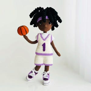Basketball player crochet pattern, amigurumi basketball player pattern, crochet basketball doll clothes pattern, amigurumi basketball