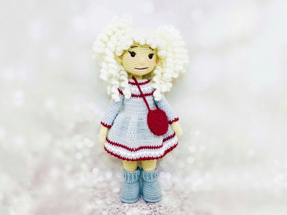 Crochet doll pattern amigurumi, Crochet doll with clothes pattern Crochet  pattern by Oxana Tim