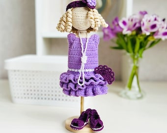 Amigurumi doll clothes pattern, 1920s outfit