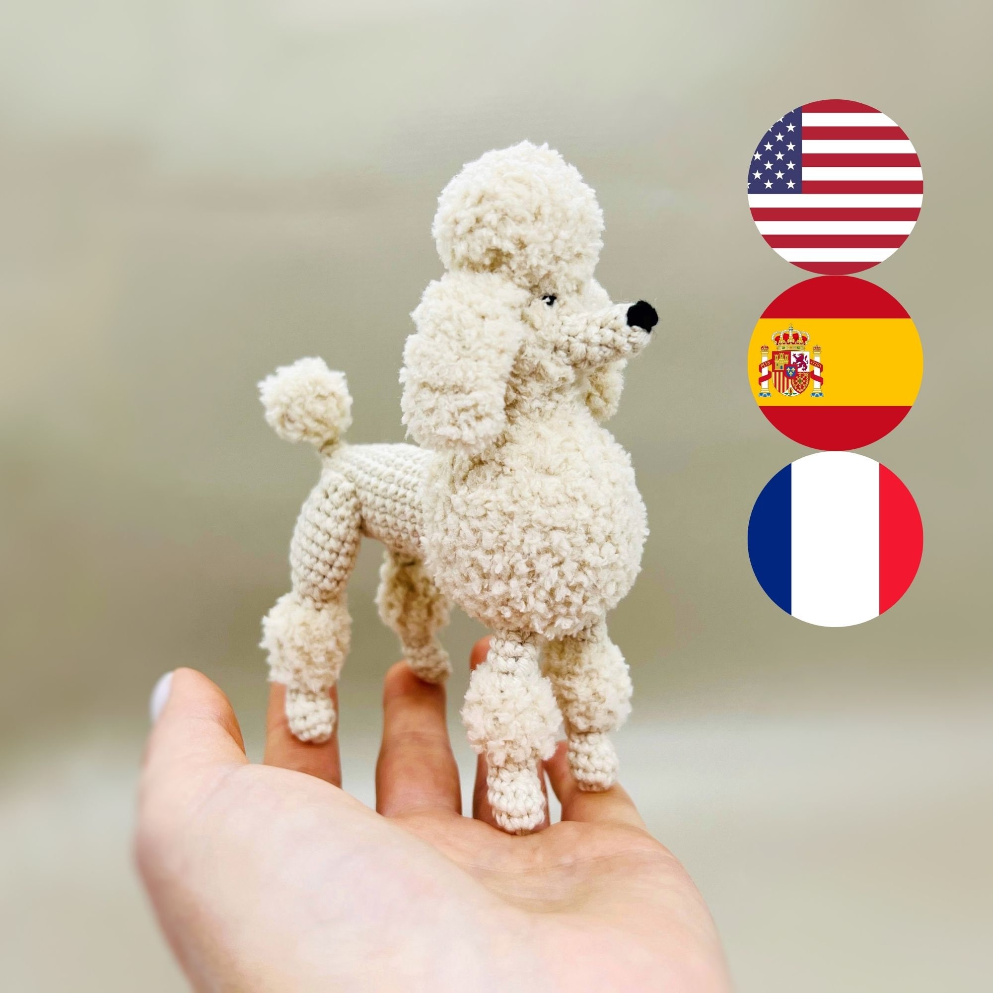 36 Poodle Crochet Patterns to Stitch Adorable Dogs, Toys, and Textured Amigurumi 6 Crochet Poodle Pattern Amigurumi Dog