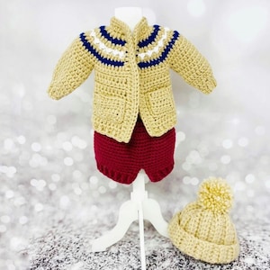 Amigurumi doll clothes pattern, crochet doll outfit, Amigurumi doll clothes, boy doll clothes crochet pattern, amigurumi boy clothes pattern