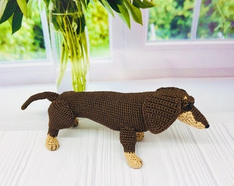 Crochet Dachshund Pattern, Amigurumi Sausage Dog (PDF Pattern)