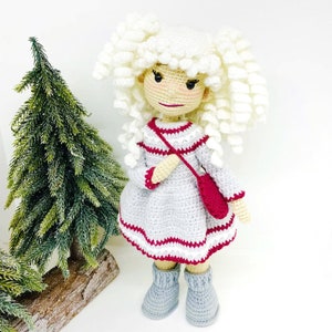 Amigurumi doll pattern, Crochet doll pattern, Amigurumi Gerda doll, Crochet doll body, crochet doll with clothes pattern, crochet doll dress