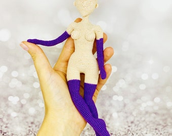 Crochet doll body pattern, amigurumi doll base