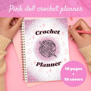 Crochet Journal - Crochet Project Planner, Composition Vinyl Covers, Lays  Flat