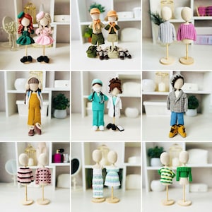Amigurumi Puppenkleidung Muster, Puppenoutfit gehäkelt, Amigurumi Puppenkleidung, Puppenzubehör Muster, Amigurumi Kleidung Häkelanleitung