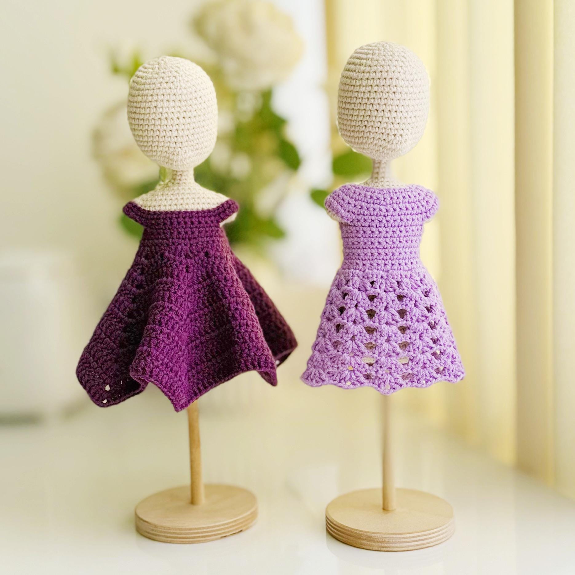 Crochet Doll Dress Pattern, Amigurumi Outfit (PDF Pattern)