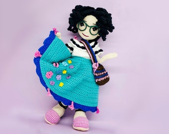 Crochet doll pattern, amigurumi doll pattern, Crochet doll clothes
