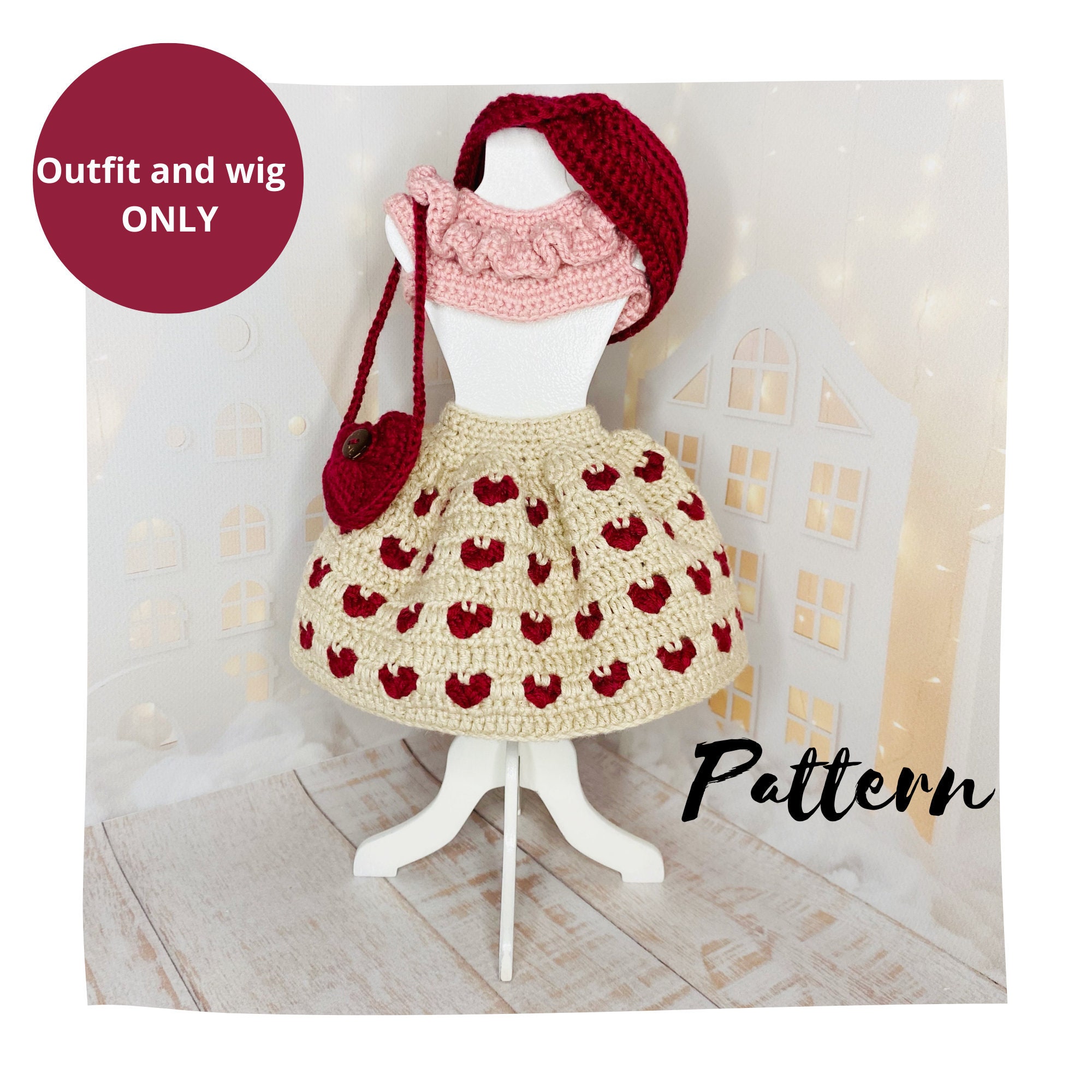 Amigurumi doll clothes crochet doll outfit pattern crochet | Etsy