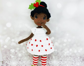 Amigurumi elf pattern, crochet elf pattern, crochet doll pattern, amigurumi doll with clothes pattern, crochet doll dress pattern