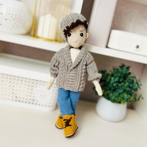 Crochet pattern boy doll, amigurumi boy with clothes, crochet doll pattern, amigurumi boy doll pattern, amigurumi boy body crochet pattern