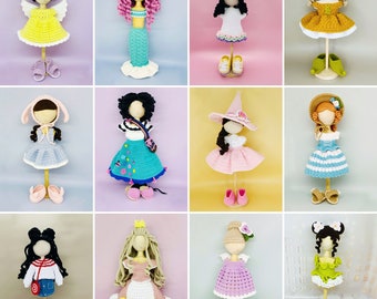 Crochet Doll Clothes Pattern Bundle (PDF)