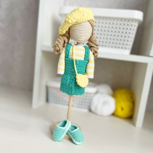 Amigurumi doll clothes pattern, crochet doll outfit image 3
