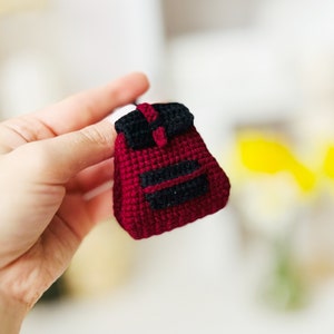 Gehäkelter Puppenrucksack MUSTER, gehäkelte Puppentasche Schnittmuster, Amigurumi-Puppen-Accessoires Häkelanleitung, Puppenrucksack Häkelanleitung