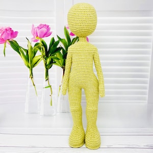 Crochet doll pattern, crochet doll base, crochet doll body pattern, amigurumi doll body, steady doll body crochet pattern, easy doll body