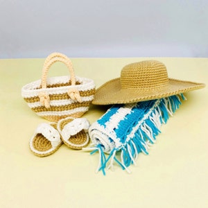 Cappellino Di Paglia Fatto A Mano Per Bambola 60 Cm – Accessorio Spiaggia Chic Per Collezione