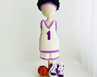 Crochet Basketball Player Doll Outfit Pattern, Amigurumi Clothes (PDF Pattern)