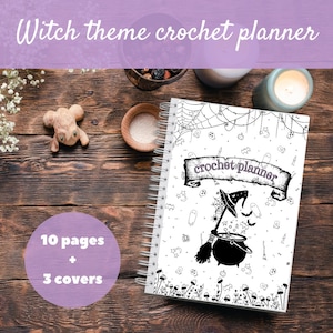 Crochet Planner PDF, Witchy planner, Project Planner, Digital Download, Crochet Journal, Craft Planner, Printable Notebook
