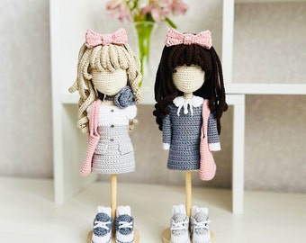 Amigurumi doll clothes pattern, crochet doll outfit, Amigurumi doll clothes, doll sneakers crochet pattern, amigurumi doll dress pattern
