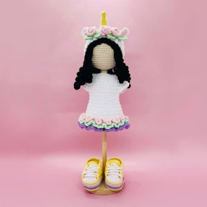 Amigurumi doll clothes pattern, crochet doll outfit, Amigurumi doll clothes, doll sneakers crochet pattern, doll headband crochet pattern