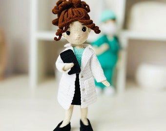 DOCTOR Crochet Pattern, Amigurumi Doctor Pattern, Crochet Doctor