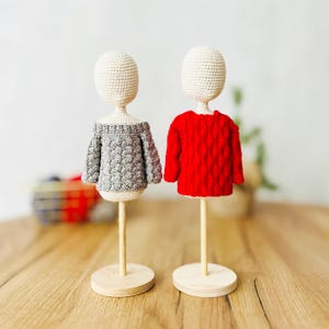 Crochet Doll Sweater Pattern, Basic Amigurumi Outfit (PDF Pattern)