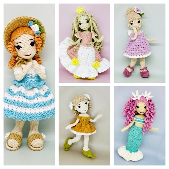 AMIGURUMI BOOK, Crochet Doll Pattern, Amigurumi Doll Pattern, Crochet  Clothes Pattern, Crochet Princess, Crochet Angel, Crochet Ballerina 