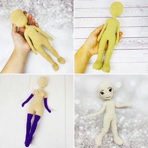 Crochet doll pattern, crochet doll base, crochet doll body pattern, amigurumi doll body, amigurumi doll pattern, doll body base