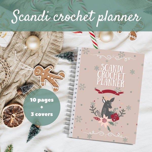 Crochet Planner PDF, Winter crochet planner, Project Planner, Digital Download, Crochet Journal, Craft Planner, Printable Notebook