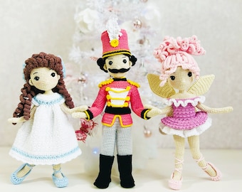 Schema all'uncinetto Set Schiaccianoci, schema fata all'uncinetto