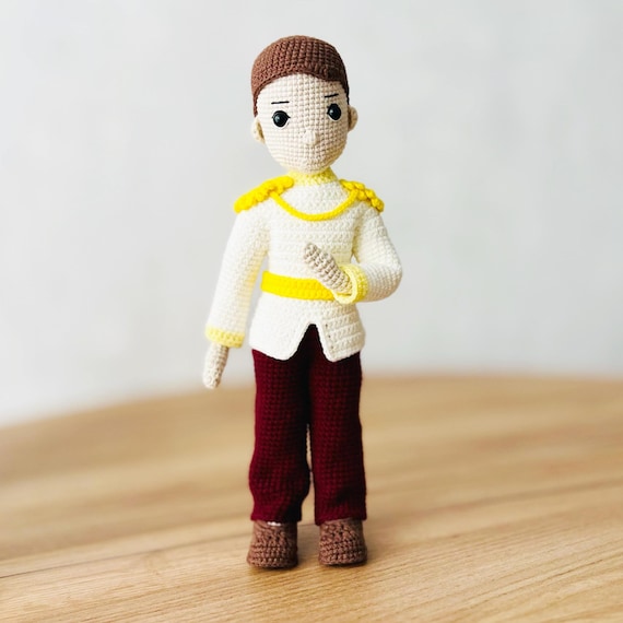 あみぐるみ王子様の作り方、10インチ人形ボディのかぎ針編みパターン