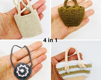 Amigurumi Doll Bag Crochet Pattern, 4-in-1 (PDF)