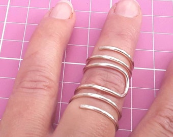 Anillo de soporte con envoltura de alambre, hecho a medida, resistente al deslustre (vendedor del Reino Unido)