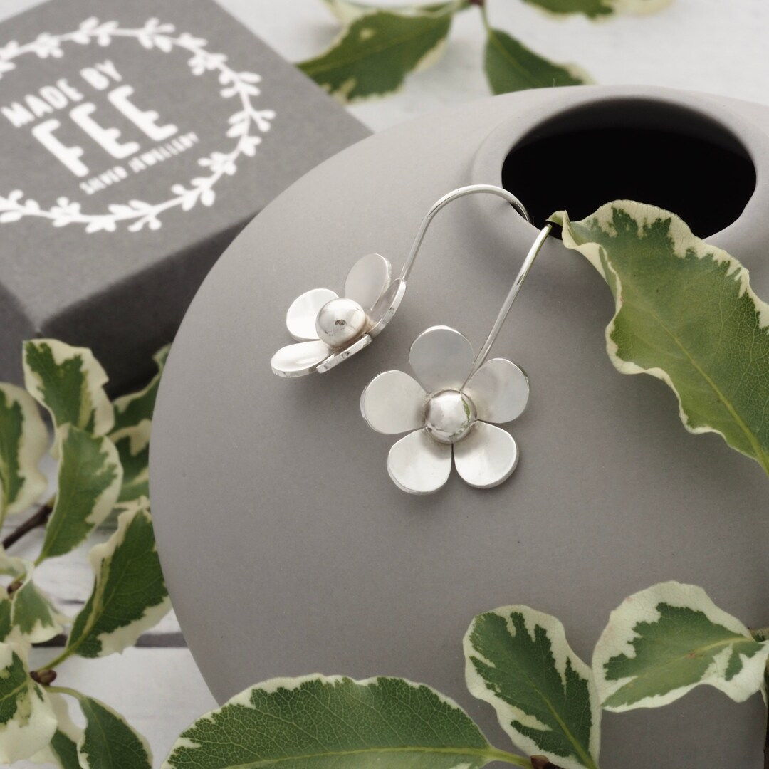 【STONEHENgE】Love Duet〜Silver Flower Earrings SA25A82U il_1080xN.3728775813_7fkp.jpg