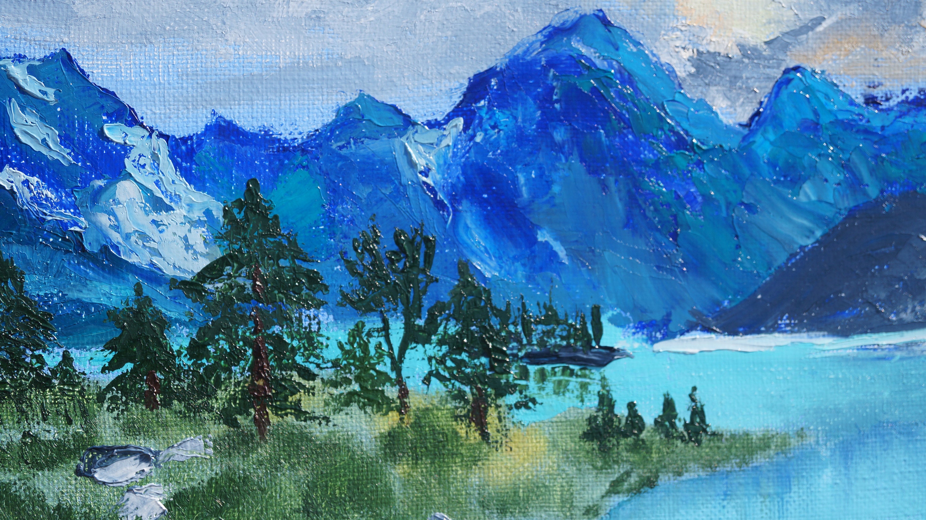 Mountain Painting Original Art Appalachian Mountains art Etsy