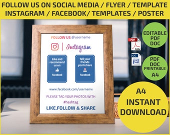 like us on facebook social media check in follow us etsy facebook template pdf