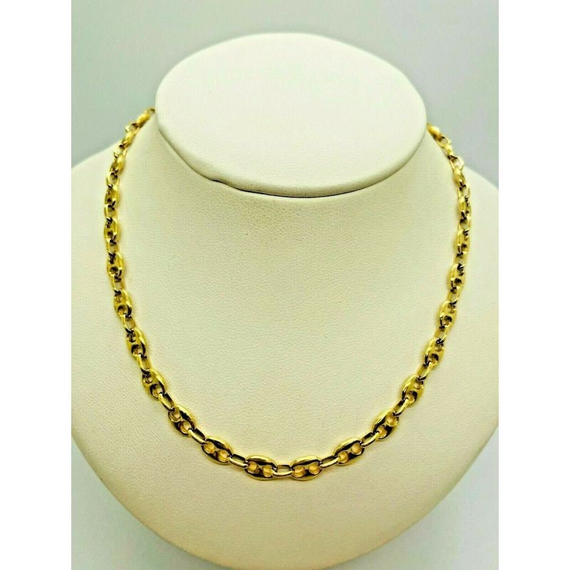 Vintage 18ct Solid Gold Puffed Mariner 