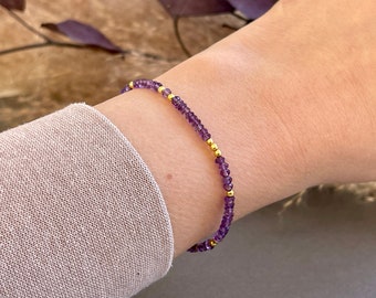 Amethyst Armband /lila Armband /Armband mit Geburtsstein /Amethyst Schmuck /Armband Geschenk / 28 Tauri