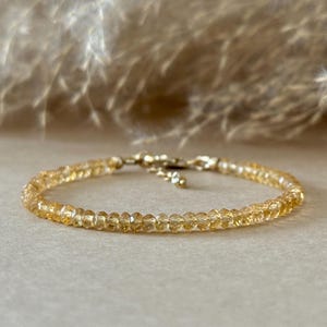 Citrin Armband | Armband Citrin | gold filled oder 925er Silber | Citrin Edelstein Armband | Edelstein Armband Geschenk