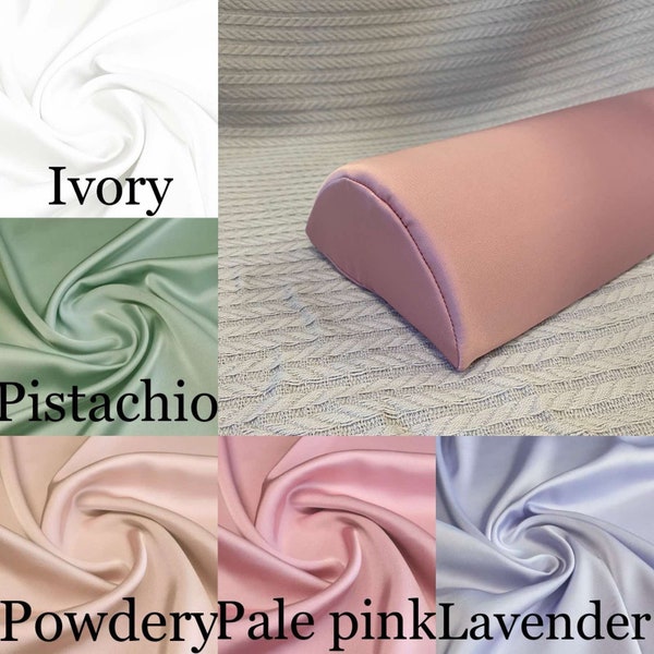 Silk Cover for the half moon pillow pillowcase case Neck back knee support Bolster cylinder case semi roll leg accent