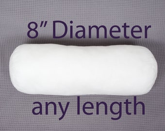 Any size of Bolster insert 4" 5" 6'' 7" 8'' 9" 10" 12" diameter pillow insert roll insert roller insert bumper inside filling pillow bolster