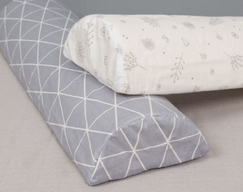 Cotton Cover for the half moon pillow case only pillowcase Neck back knee support Bolster cylinder case semi roll leg pain relief