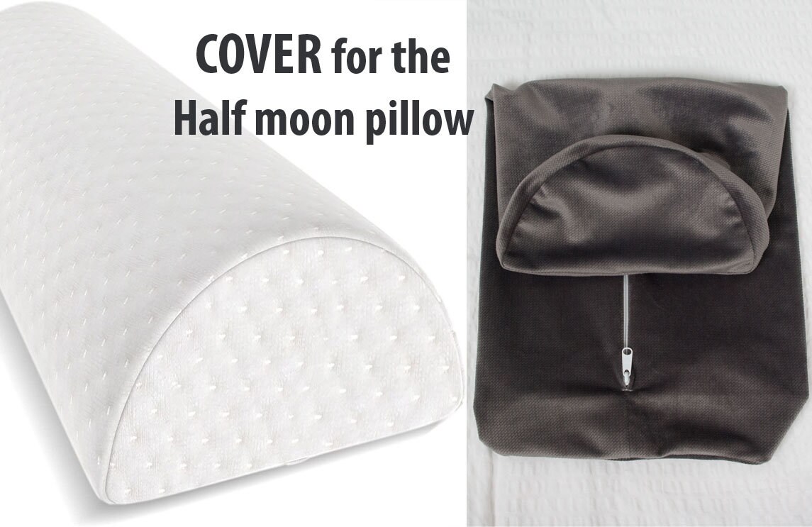 Cover for the half moon pillow pillowcase minky dots stripes Etsy