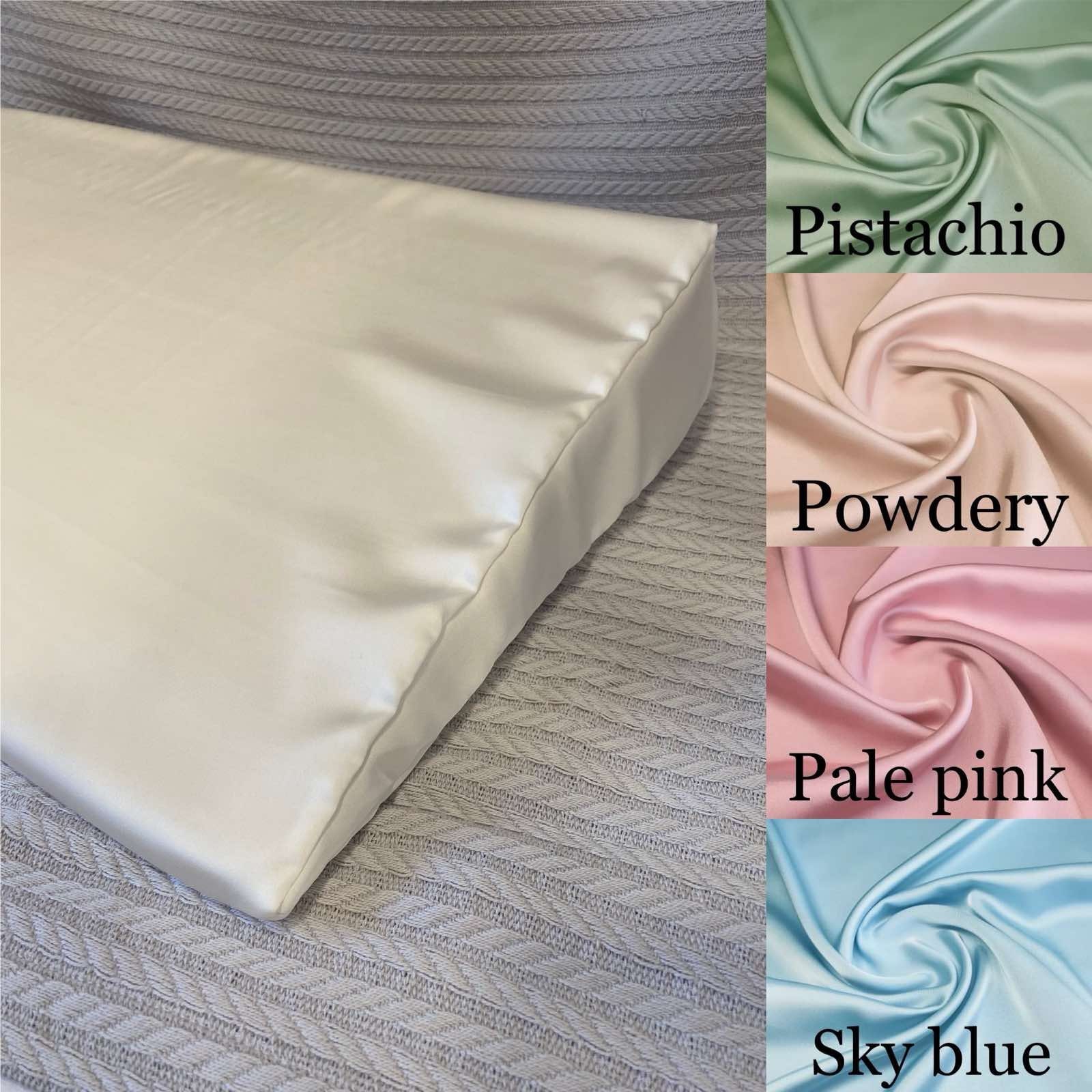 Satin wedge pillow clearance case