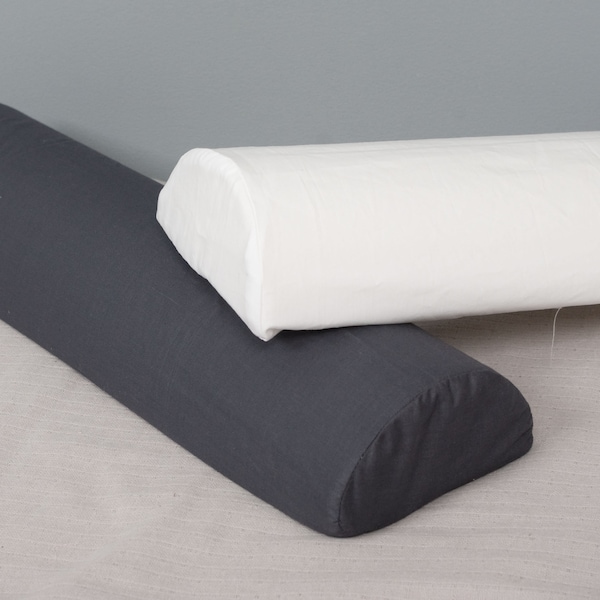 Cotton Cover for the half moon pillow case only pillowcase Neck back knee support Bolster cylinder case semi roll leg pain relief