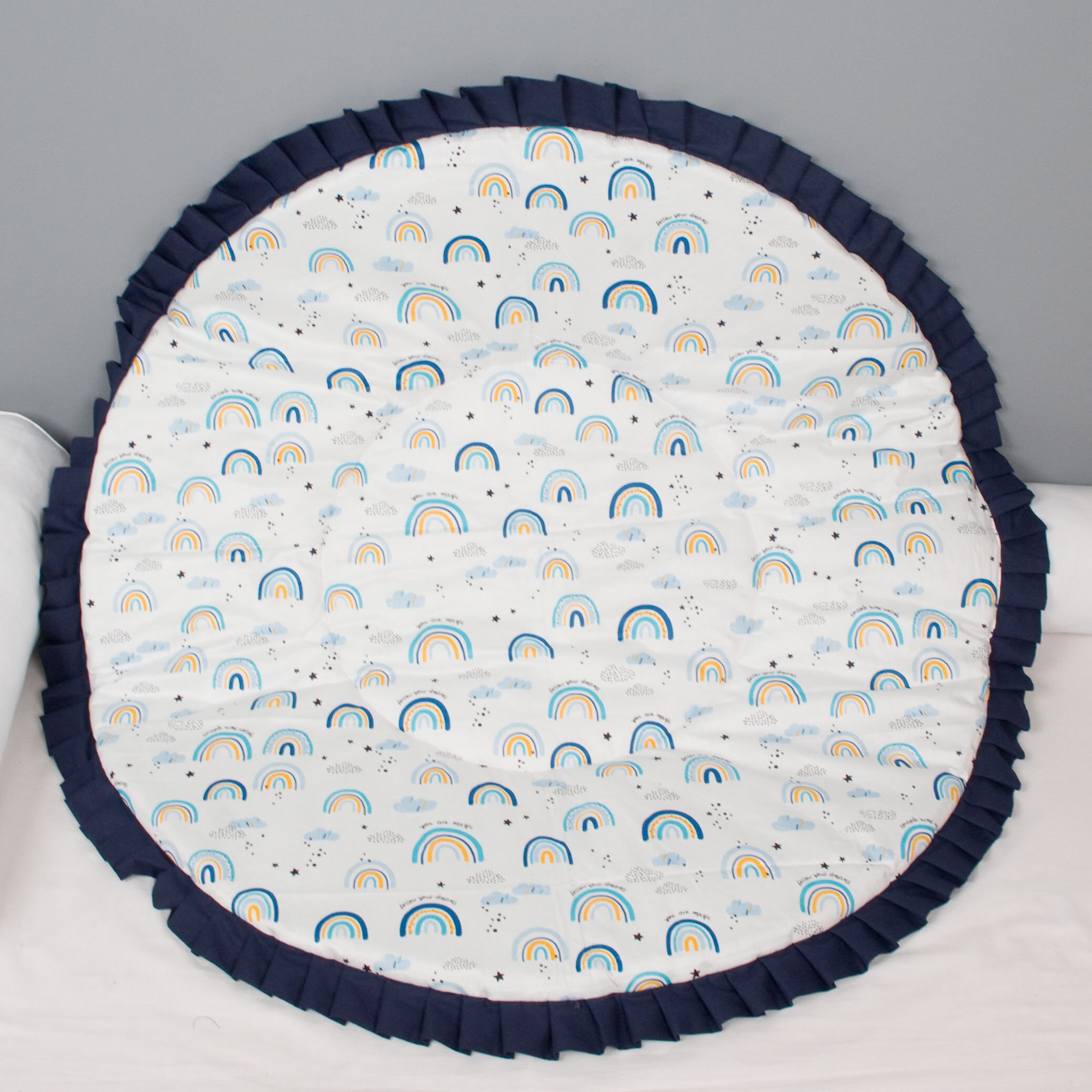 Padded Round Play mat 375/95cm Reversible padded Baby Etsy