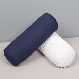 Cotton Bolster Roll COVER any length 4" 6" 8" 10" 12" diameter cover neck cylinder pillow case round end Nursery pillow leg support bumper